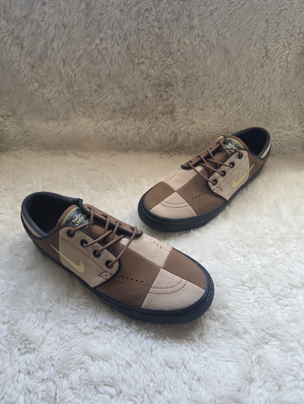 Nike SB Zoom Janoski OG+ Premium Checkerboard Suede Sneakers Mens 9 Like New